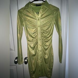 Green Body Con Dress